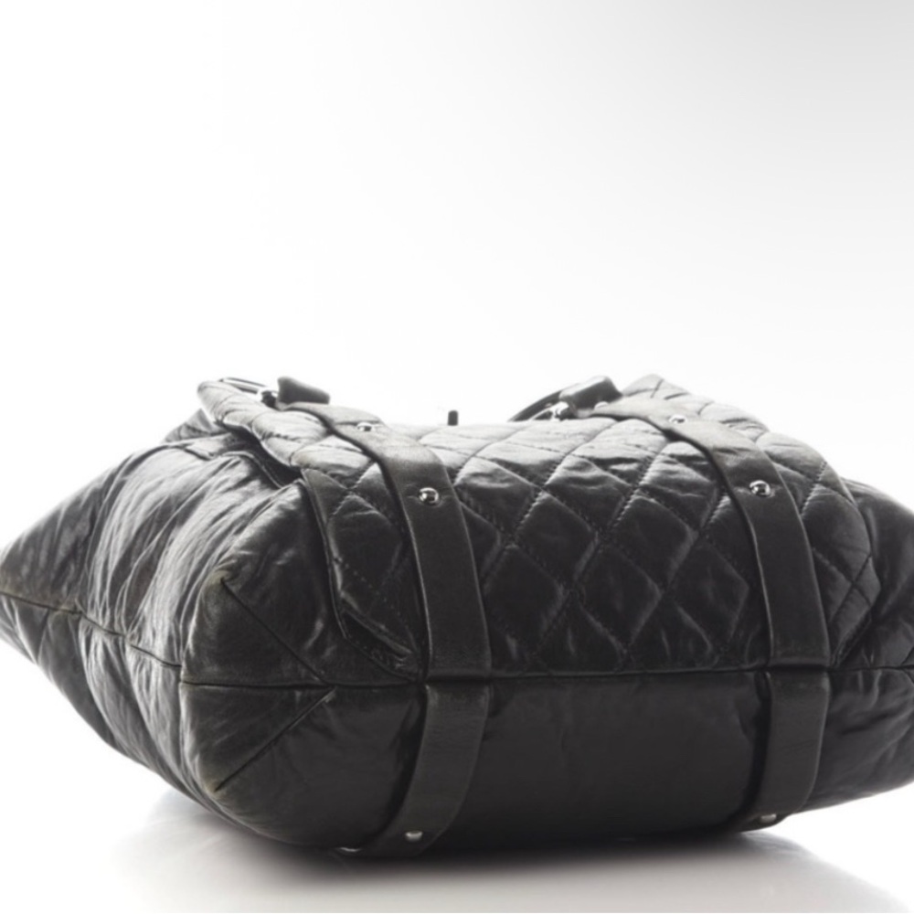 CHANEL RARE Discontinued 8 Knots Lambskin Black Large Bag w/COA - Picture 3 of 16